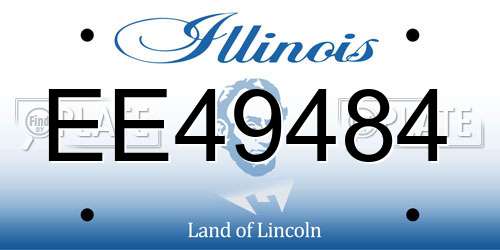 EE49484 Illinois License Plate