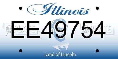 EE49754 Illinois License Plate