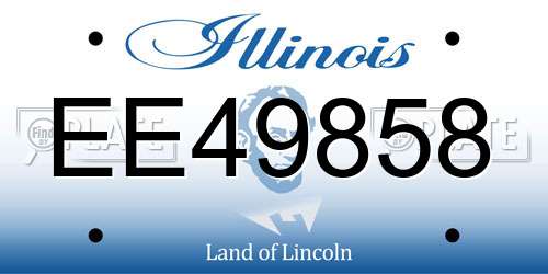 EE49858 Illinois License Plate