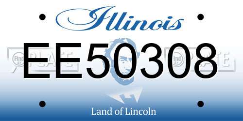 EE50308 Illinois License Plate