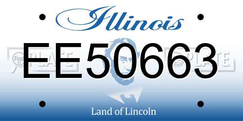 EE50663 Illinois License Plate