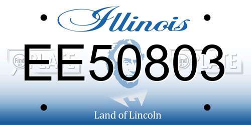 EE50803 Illinois License Plate