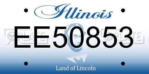 EE50853 Illinois License Plate