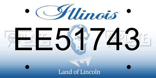 EE51743 Illinois License Plate