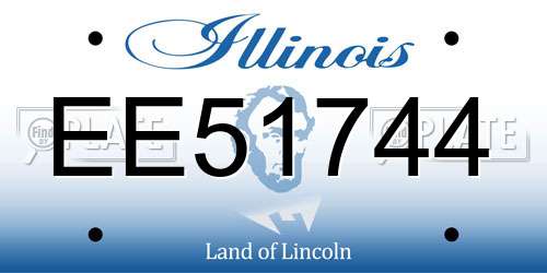 EE51744 Illinois License Plate