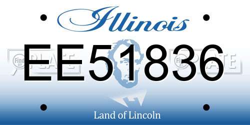 EE51836 Illinois License Plate