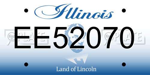 EE52070 Illinois License Plate