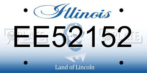 EE52152 Illinois License Plate