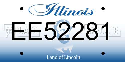 EE52281 Illinois License Plate