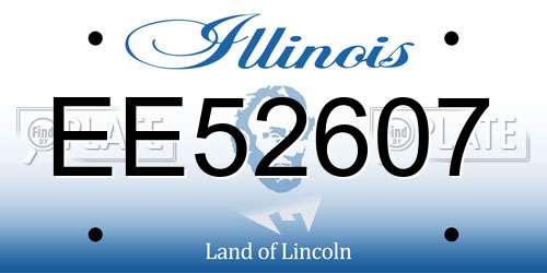 EE52607 Illinois License Plate
