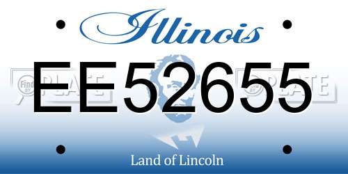 EE52655 Illinois License Plate