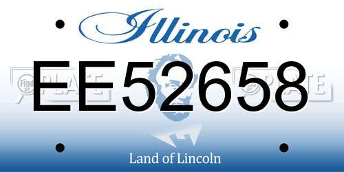 EE52658 Illinois License Plate