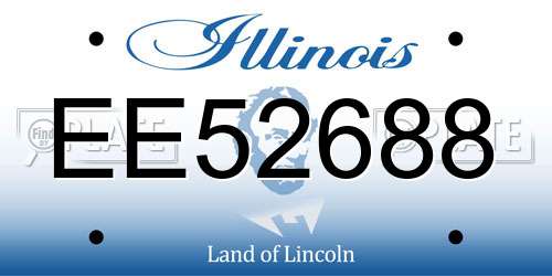 EE52688 Illinois License Plate