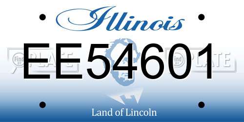 EE54601 Illinois License Plate