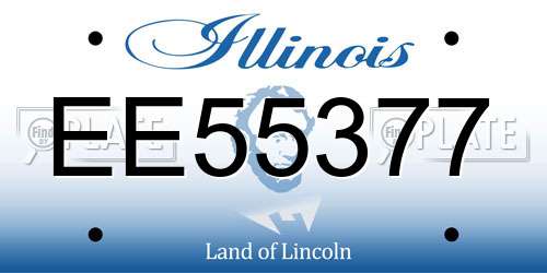 EE55377 Illinois License Plate