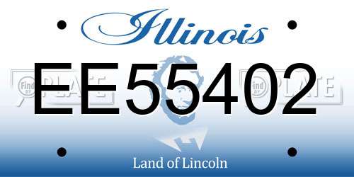 EE55402 Illinois License Plate