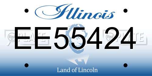 EE55424 Illinois License Plate