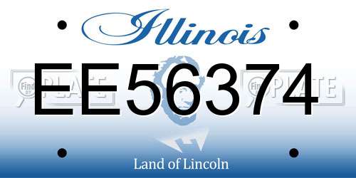 EE56374 Illinois License Plate