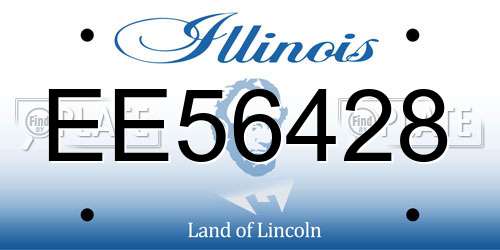EE56428 Illinois License Plate