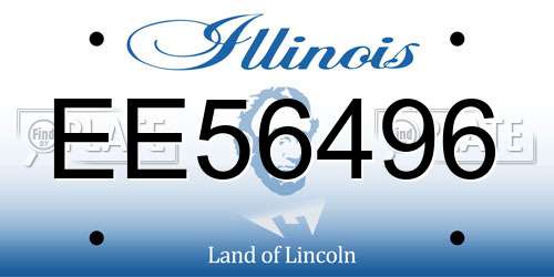 EE56496 Illinois License Plate