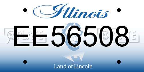 EE56508 Illinois License Plate
