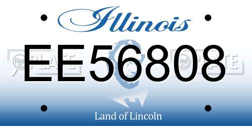 EE56808 Illinois License Plate