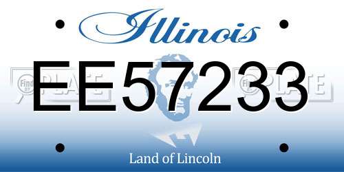EE57233 Illinois License Plate