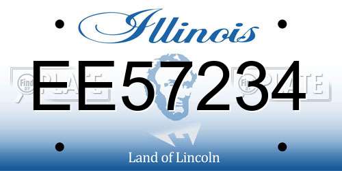 EE57234 Illinois License Plate
