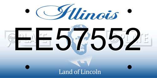 EE57552 Illinois License Plate