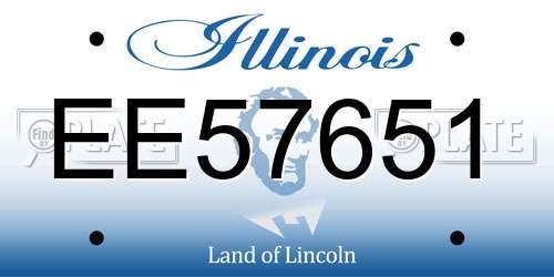 EE57651 Illinois License Plate