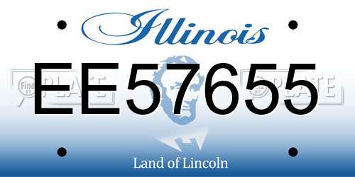 EE57655 Illinois License Plate