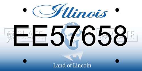 EE57658 Illinois License Plate