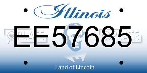 EE57685 Illinois License Plate