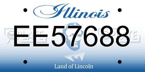 EE57688 Illinois License Plate