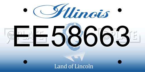 EE58663 Illinois License Plate