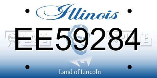 EE59284 Illinois License Plate