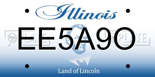EE5A9O Illinois License Plate