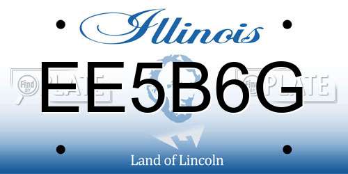 EE5B6G Illinois License Plate