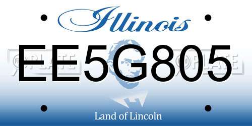 EE5G805 Illinois License Plate
