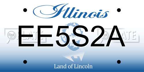 EE5S2A Illinois License Plate