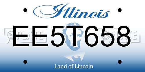 EE5T658 Illinois License Plate