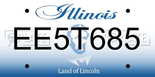 EE5T685 Illinois License Plate