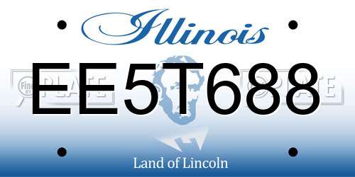 EE5T688 Illinois License Plate