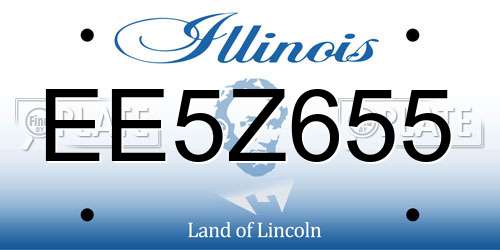 EE5Z655 Illinois License Plate