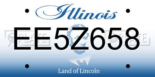 EE5Z658 Illinois License Plate