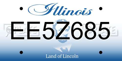 EE5Z685 Illinois License Plate