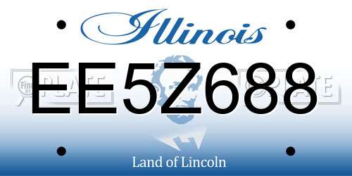 EE5Z688 Illinois License Plate