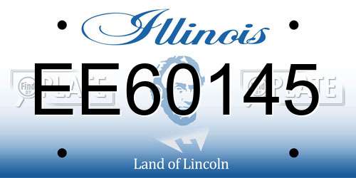 EE60145 Illinois License Plate