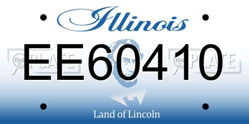 EE60410 Illinois License Plate