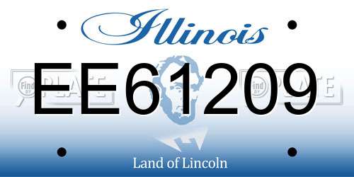 EE61209 Illinois License Plate